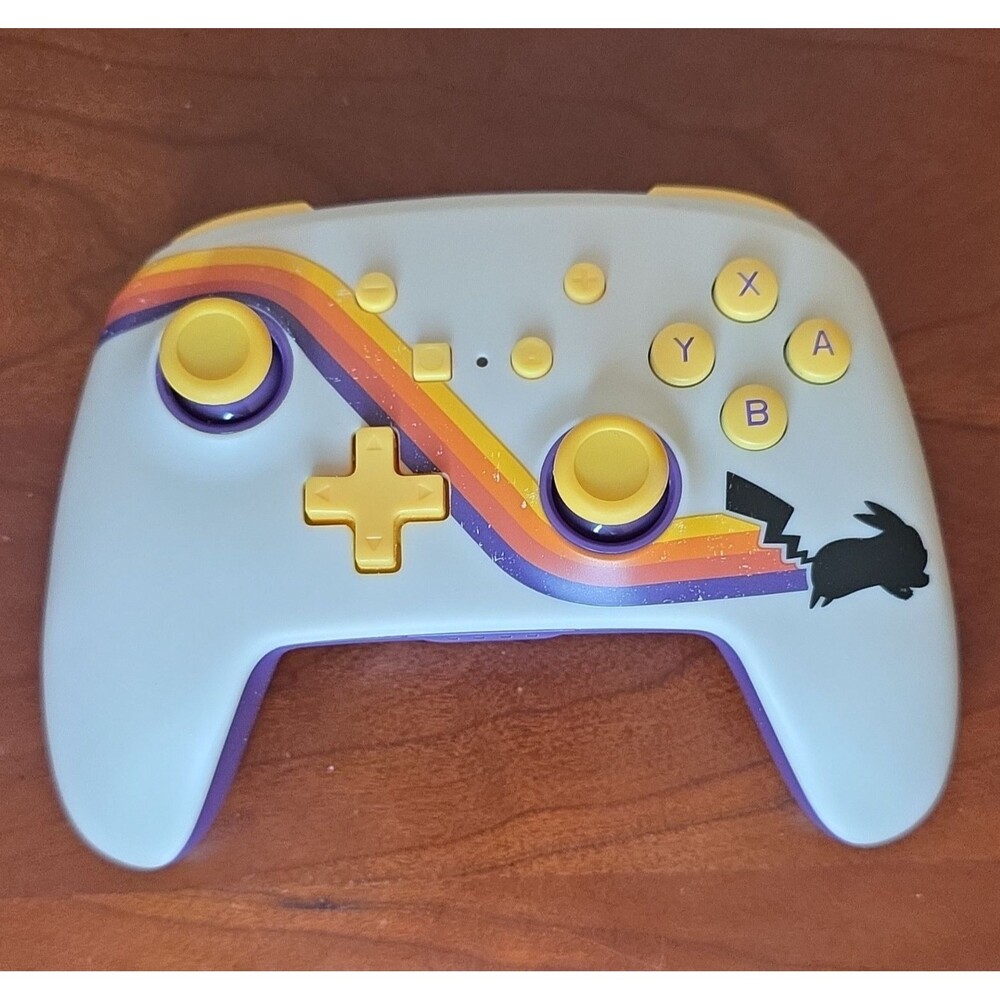 PowerA Wired Ergonomic Controller for Nintendo Switch Pikachu rainbow TESTED